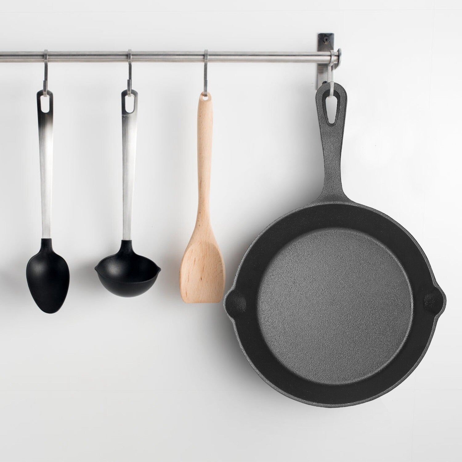 3PCS Cast Iron Skillet Set 6" 8" 10" Heavy Duty Pre-Seasoned Frying Pan Cookware