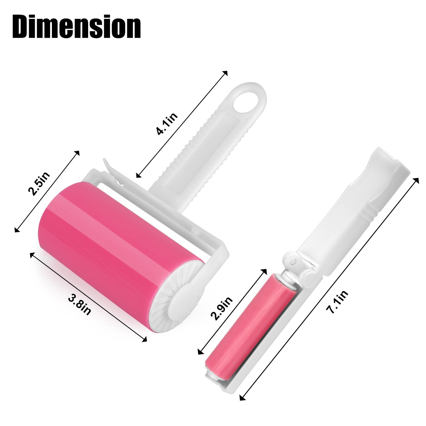 2 Pcs Sticky Lint Roller Washable Reusable Clothes Pet Hair Remover Dust Cleaner