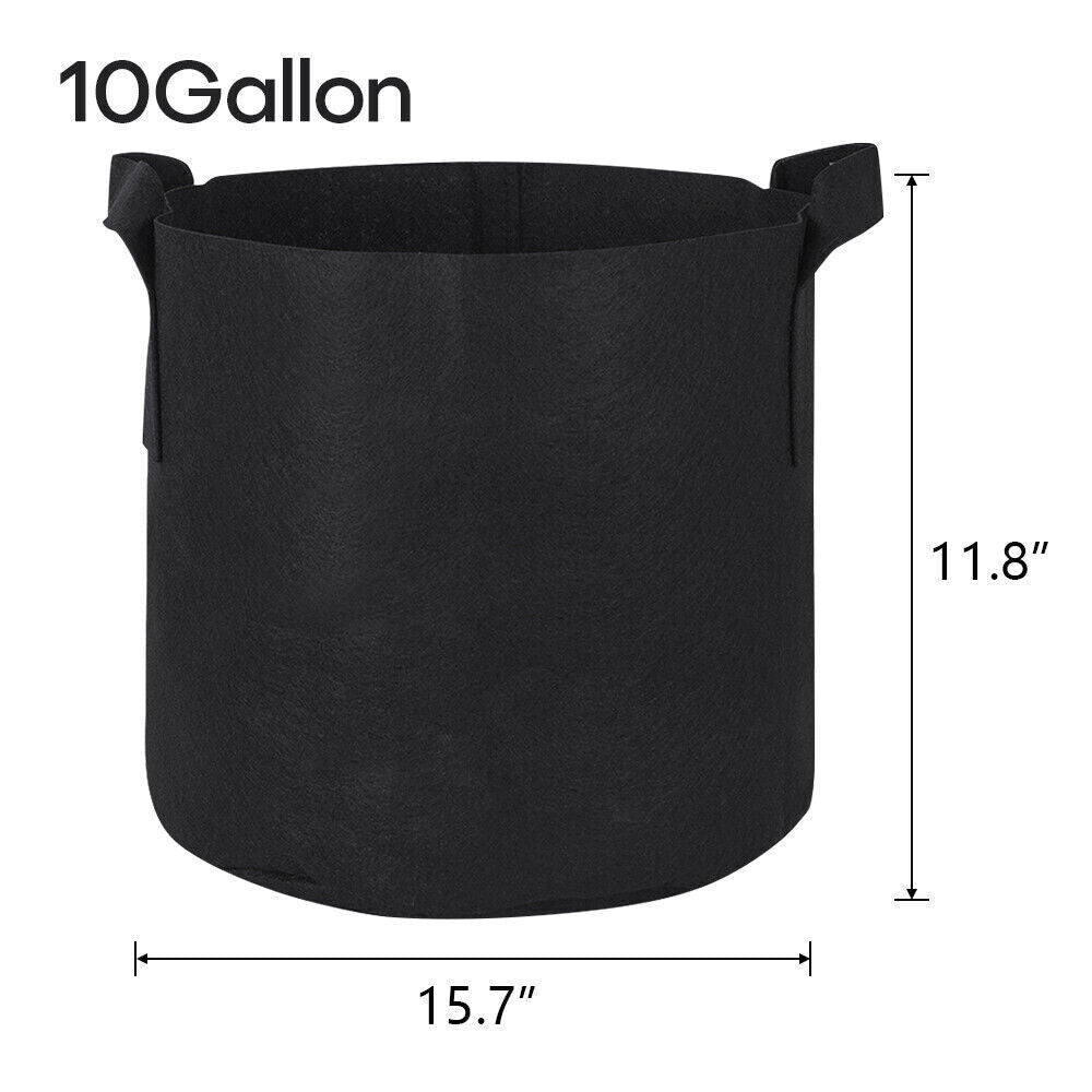 Plant Grow Bags | 5/10pcs 1-30 Gallon Thickened Nonwoven Fabric Pots | Durable & Breathable Containers for Gardening, Vegetables & Flowers