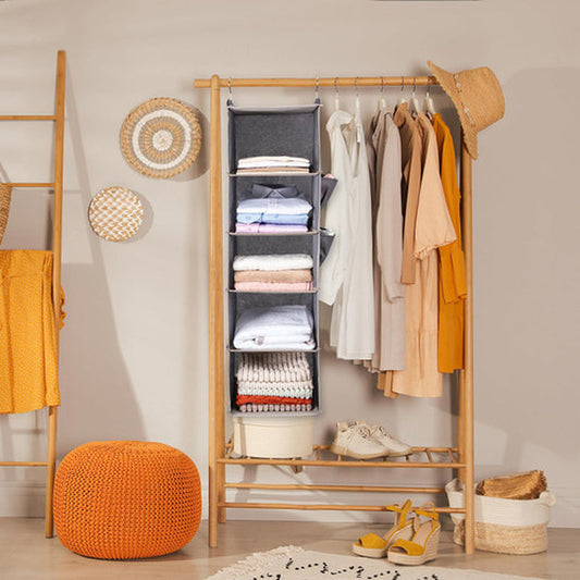 Hanging Closet Organizer and Hanging Shelves，5-Hang