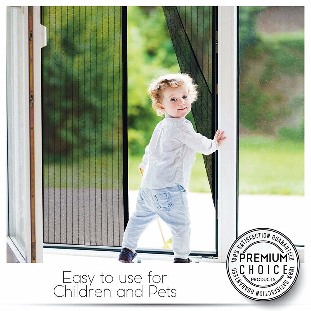 Magnetic Screen Door Mesh Hands-Free Net Mosquito Fly Insect Bug Curtain Closer