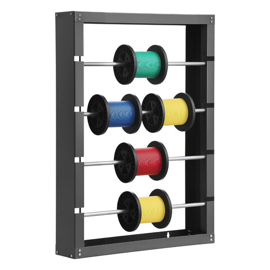 VEVOR Wire Spool Rack 4Adjustable Rods Spool Holder Wall Mounted 150Lbs Capacity
