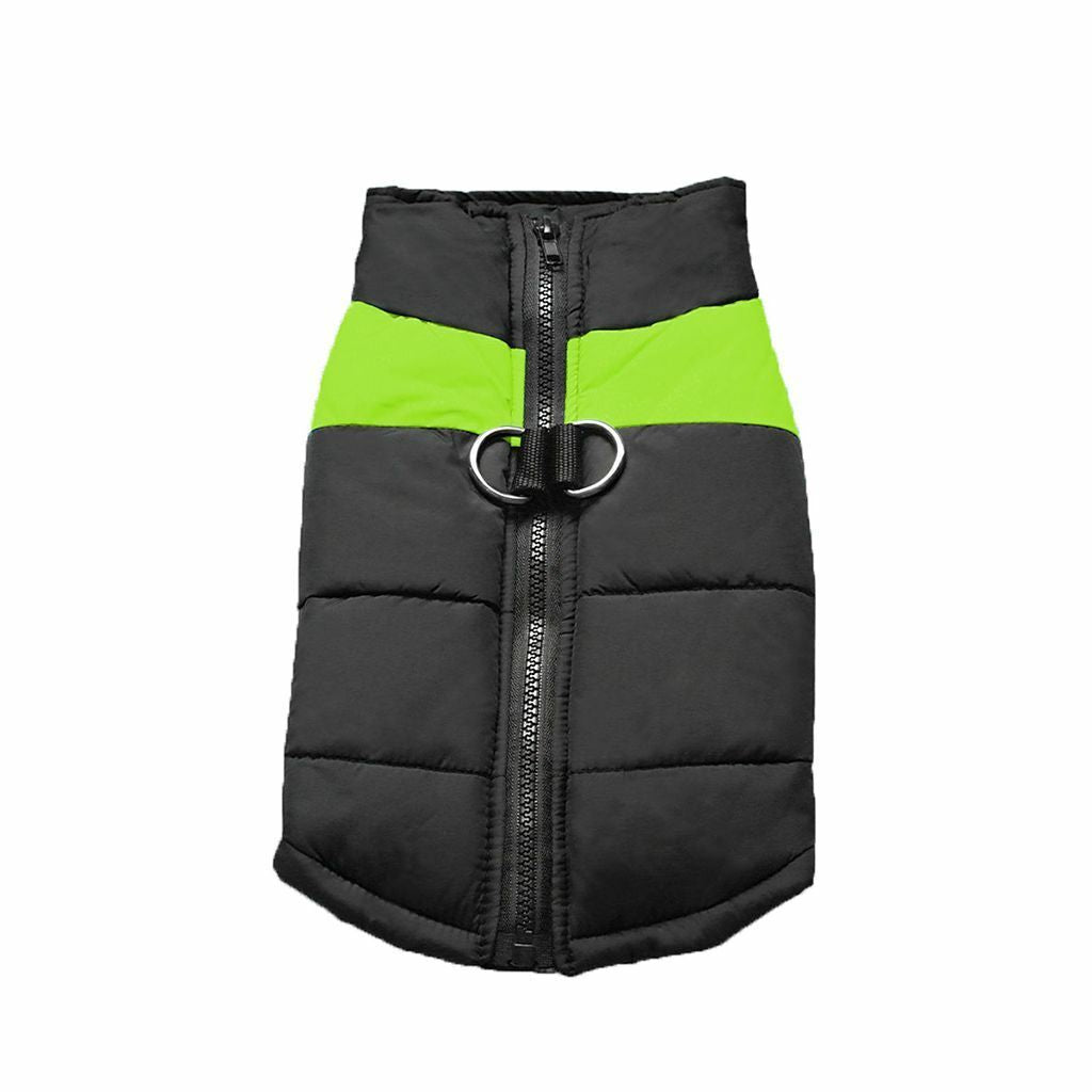 Pet Dog Vest Jacket – Waterproof & Warm Winter Coat | Padded, Windproof, Cozy Fit with Leash Hook | Stylish & Comfy Cold-Weather Dog Clothes