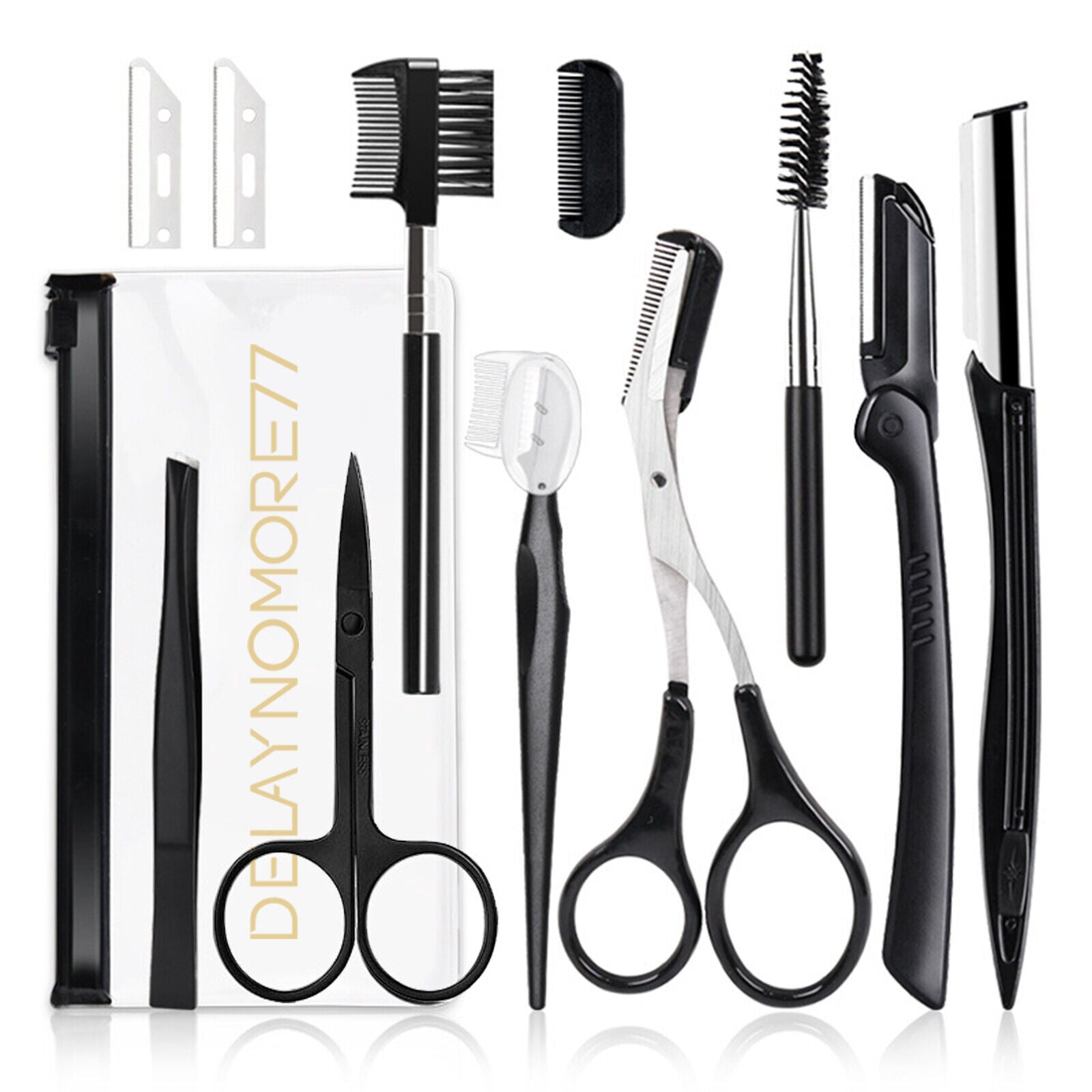 make up solutions EyebrowKit PrecisionTrimmer Tweezers Scissors BrowShaping GroomingTool MakeupEssentials BeautyMustHave