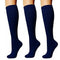 6 Pairs Support Socks Firm Compression Hose Opaque Knee High Wide Calf Stockings