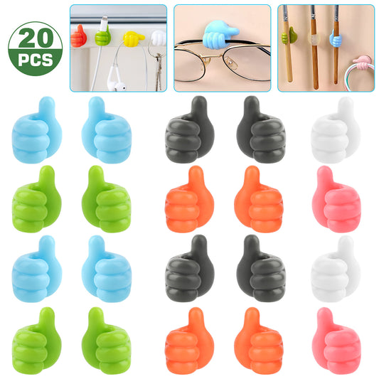 40X Thumb Shape Self Adhesive Hook Multifunctiona