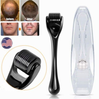 Beard Derma Roller for Hair Loss & Beard Growth, Titanium Micro needling Tool for Skin Rejuvenation, Face Scalp, Skincare Gift for Him  Comfort Serum