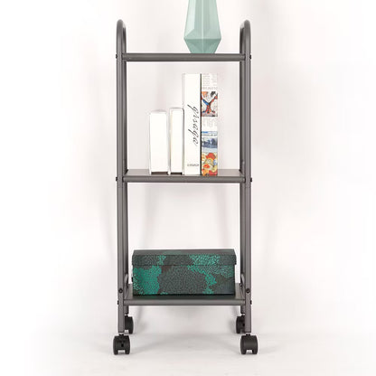 3 Shelf Wide Utility Storage Cart Gray - Room Essentials