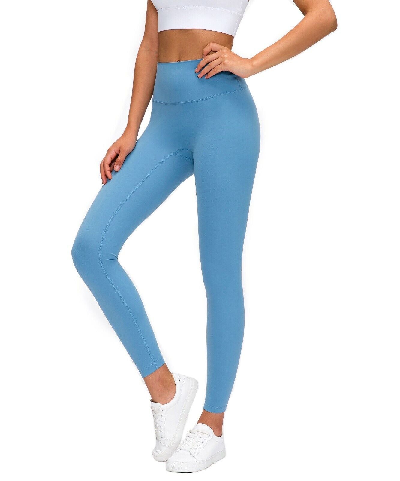 Ultra-Soft High Waisted Women’s Leggings - Seamless 7/8 Stretch Fit, Slim Tummy Control, Non-See-Through for Yoga, Sports, Everyday Comfort