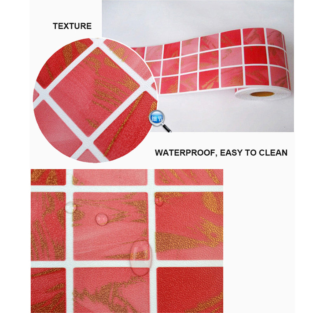 Self Adhesive Mosaic Backsplash Waterproof 3D Wall Sticker Kitchen Wall Stickers