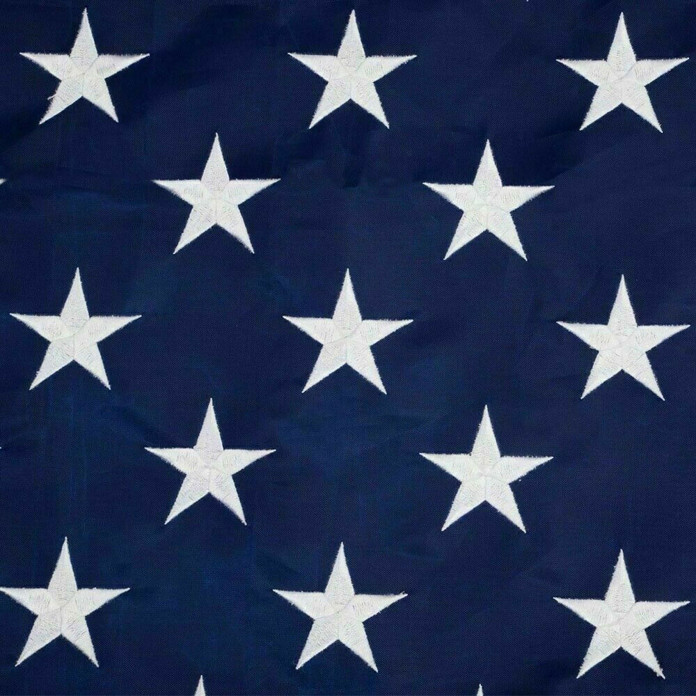American USA Flag Heavy-Duty Nylon, Embroidered Stars Double-Stitched Stripes, Fade-Resistant with Brass Grommets for All-Weather Display Banners Gift