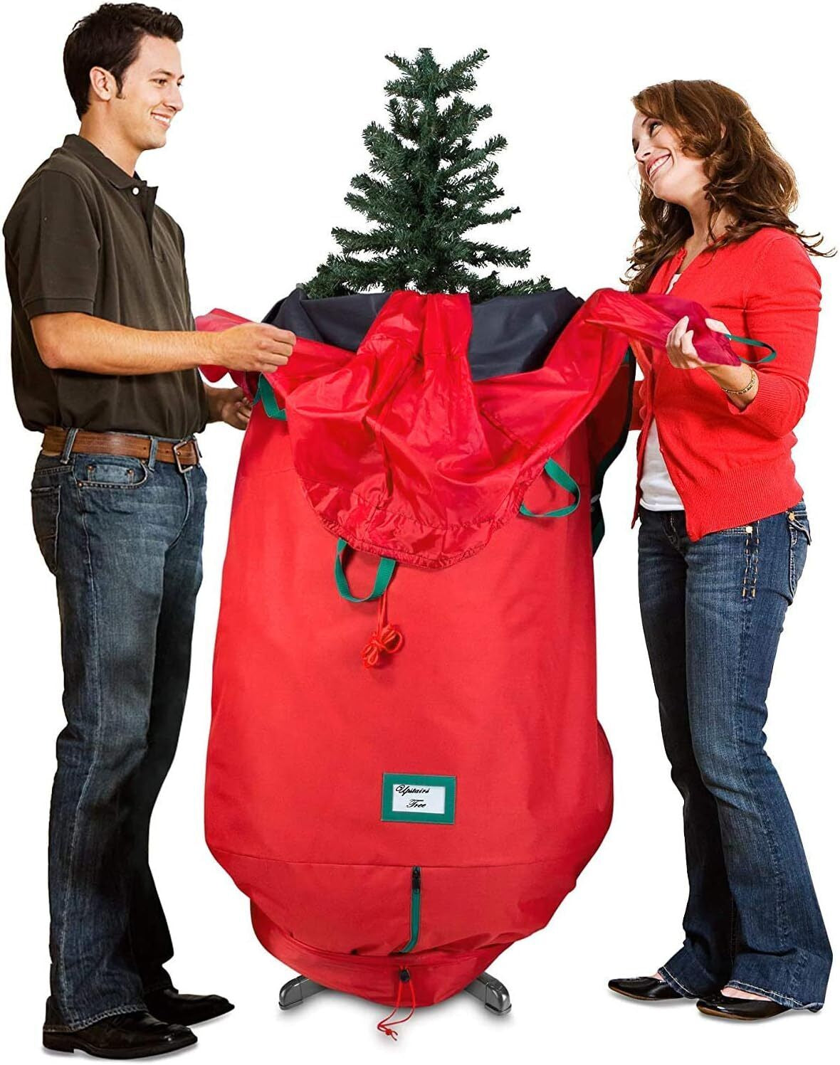 Christmas Tree Storage Bag 6FT 7.5 FT Upright Heavy Duty with Zipper and Handles