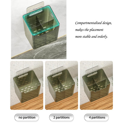 Set of 2 Storage Organizer Bins Wall Mounted Shower Caddy, Bathroom Shelves S...