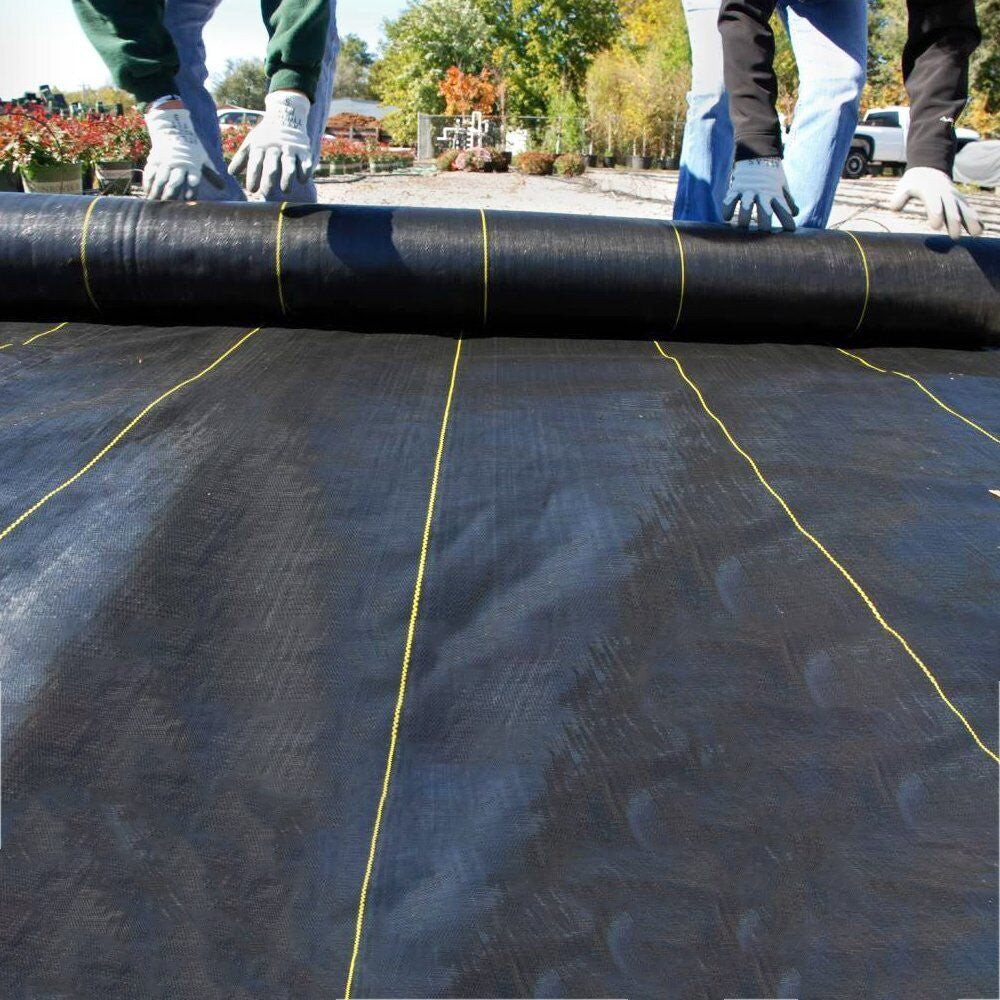 Premium Weed Control Geotextile Fabric, Heavy Duty Weed Barrier Fabric Ground Cover - 3.2oz Woven Polyethylene, UV Resistant, Garden Landscaping Mat