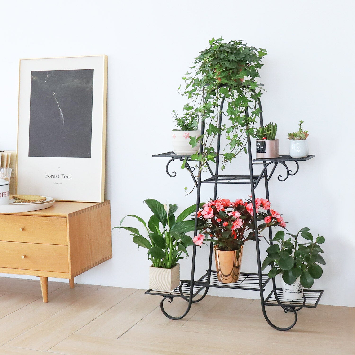 Thick Multi Tier Metal Plant Stand Display Bonsai Shelf Home Garden Patio Room