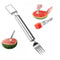 2-In-1 Watermelon Fork Slicer Cutter, Stainless Steel Silver Gray