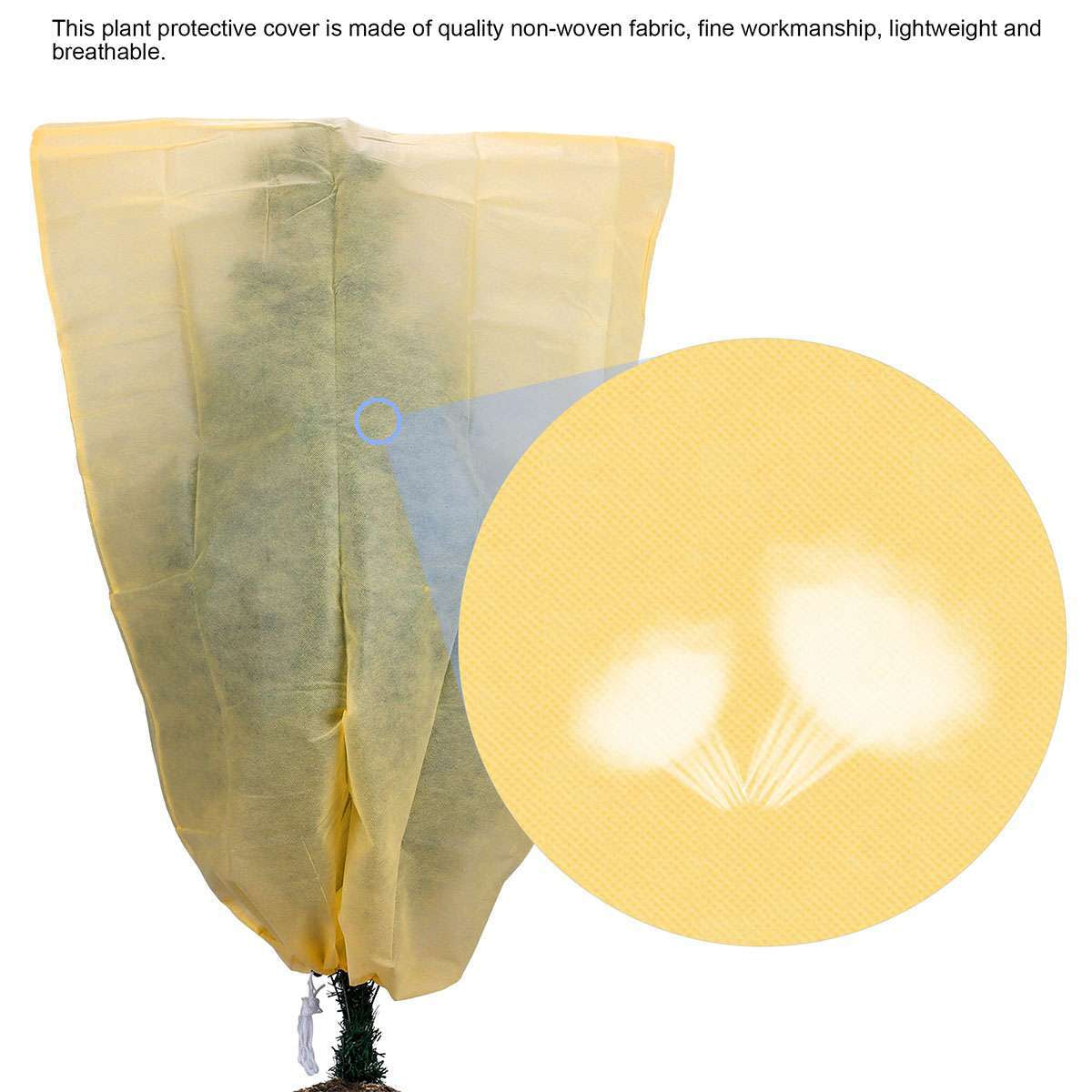 1/2/4X Reusable Plant Covers Freeze with Drawstring for Winter Frost Protection