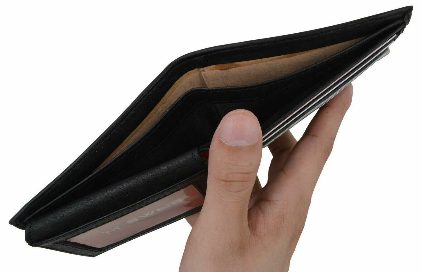 Genuine Leather Minimalist Bifold Wallets for Men RFID Blocking Slim Mens Wallet