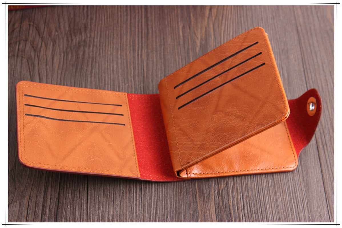 Men'S US 100 Dollar Bill Leather Wallets Bifold Photo Card Holder Handbag Clutch