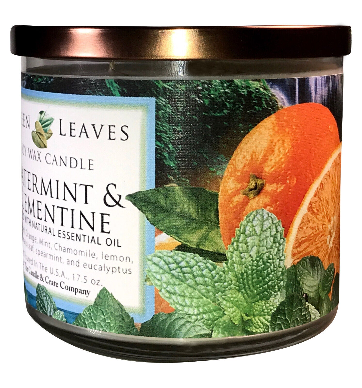 Watermint & Clementine Soy Candle, Spring Candle, Fruity Candle, Summer Candle