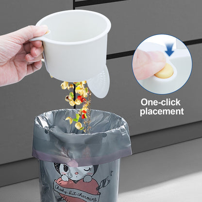 2 PCS Kitchen Sink Strainer Basket Hanging Automatic Dumping Residue Collector