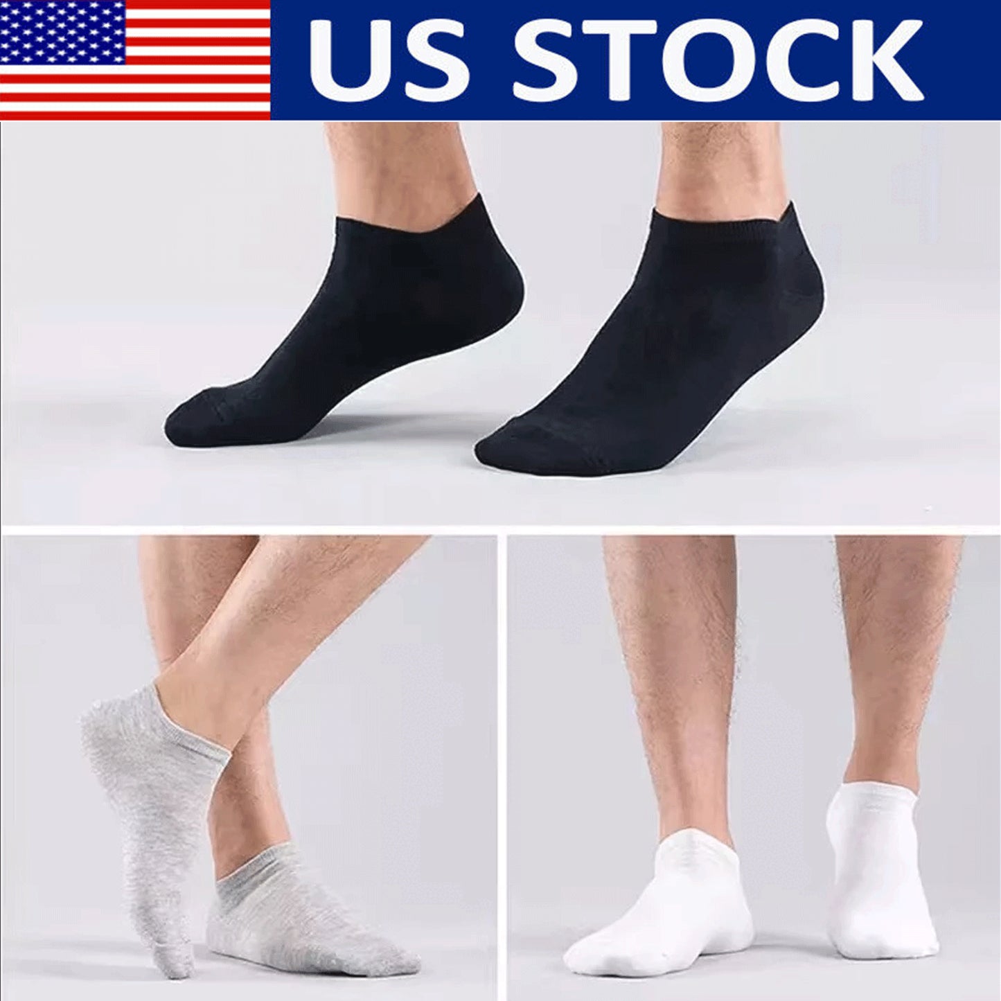 Comfortable Ankle Socks Mens Womens Sport Cotton Crew Socks Low Cut Invisible