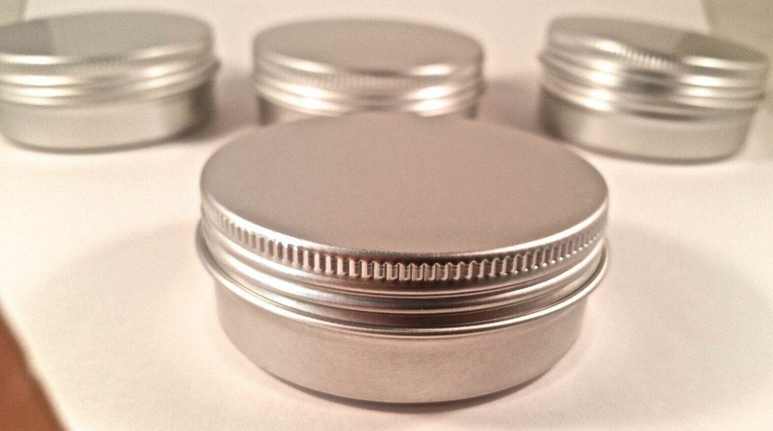 jewelry jar Silver Aluminum Tin Containers - Rust-Proof, Leak-Free Travel Jars for Cosmetics, Soap & DIY (Multiple Sizes)