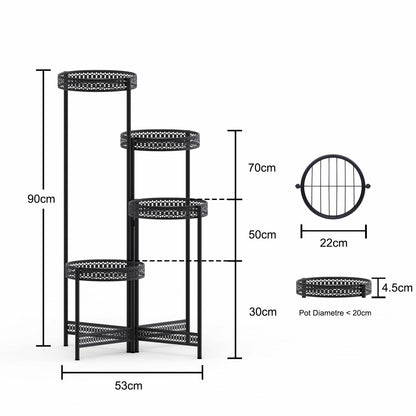 Thick Multi Tier Metal Plant Stand Display Bonsai Shelf Home Garden Patio Room