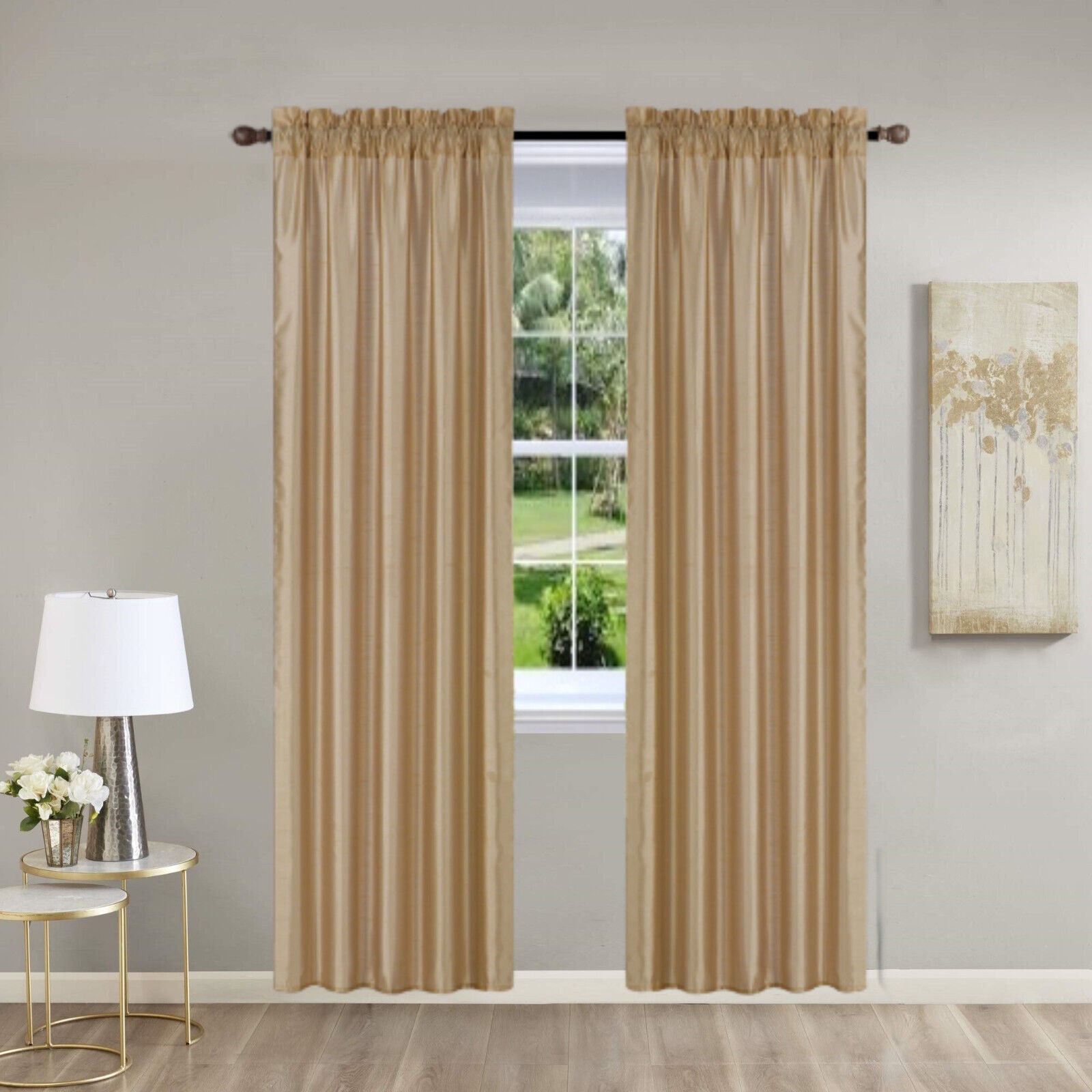 pinch pleat curtains, Unlined Rod Pocket Window Curtain Panels 2 Pack Sheer & Light, Fits 2” Rod, Home Decor Upgrade, 3 Sizes Available – Non-Blackout