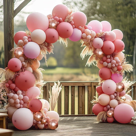 Vintage Dusties, Dusty Pink Balloon Garland Kit - Retro Blush Rose Gold Nude Party Decorations for Weddings, Baby Showers, Birthdays & Bridal Showers