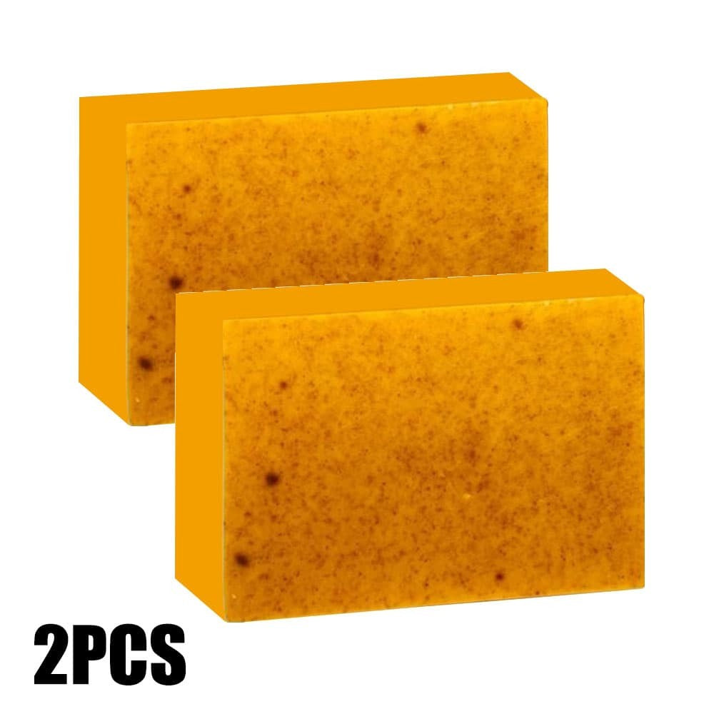 2-Pack Turmeric Glow Soap Bar - Lemon & Kojic Acid, Removing Dark Spots