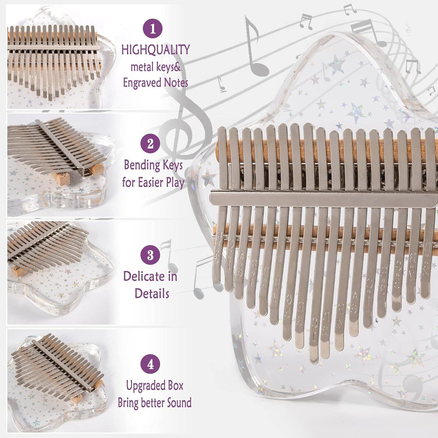 17-Key Kalimba Thumb Piano – Easy-to-Play Mbira for Beginners, Adults & Kids | Relaxing Aesthetic Gift Idea