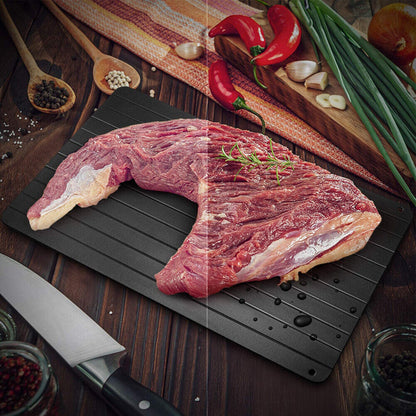 defrost plate, Fast Defrosting Tray - Rapid Thawing Board for Meat & Frozen Food, No Microwave Needed, Kitchen Utensils Aluminium Traditional