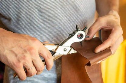 9" Leather Hole Punch Hand Pliers Belt Holes 6 Sized Puncher Heavy Duty Tool New