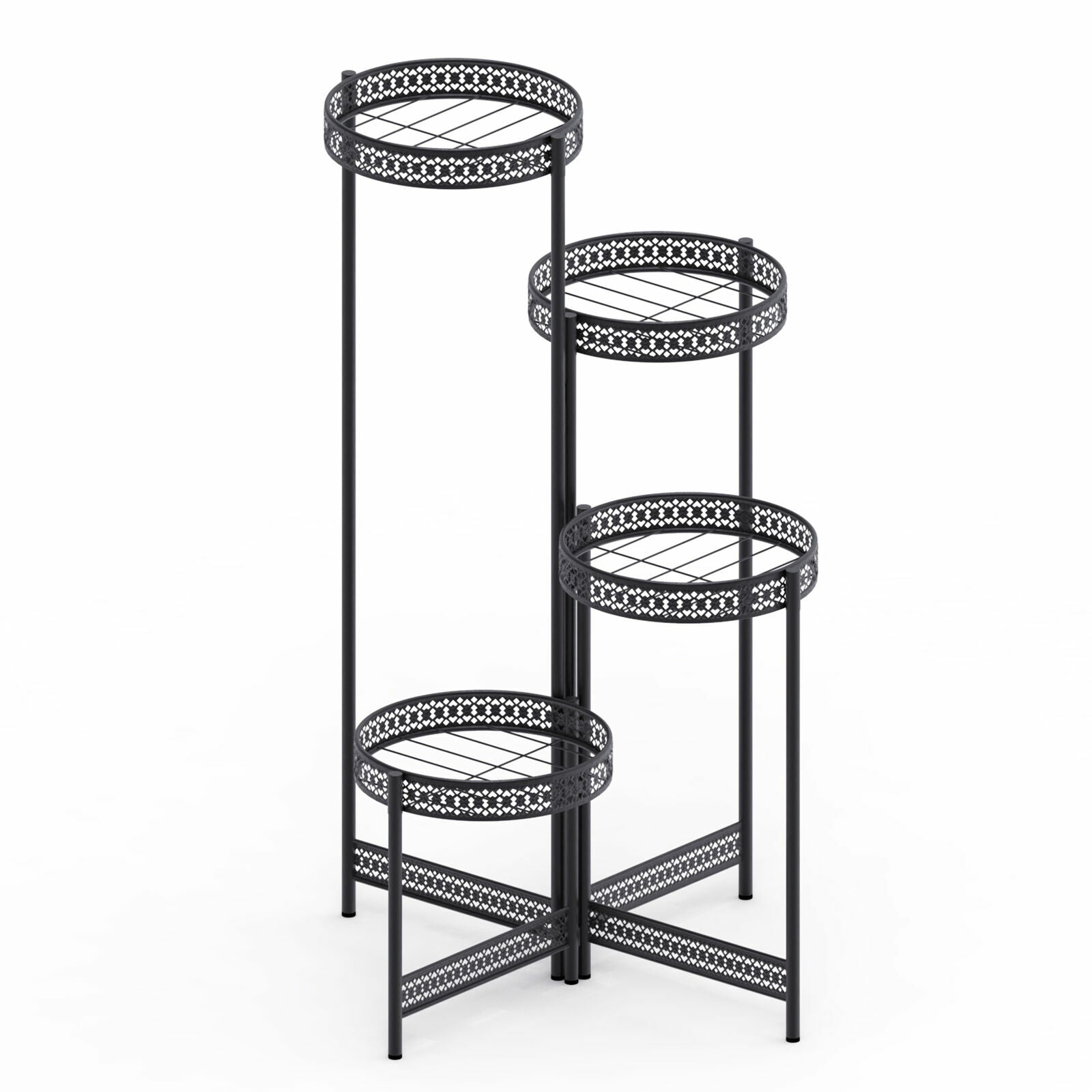 Thick Multi Tier Metal Plant Stand Display Bonsai Shelf Home Garden Patio Room
