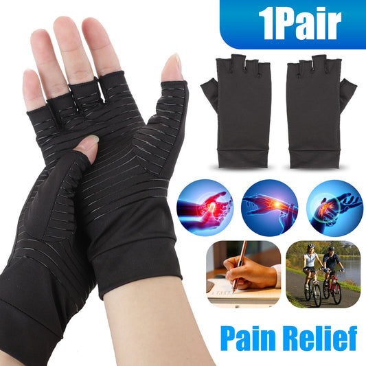 Copper Arthritis Compression Gloves Hand Wrist Brace Support Joint Pain Relief