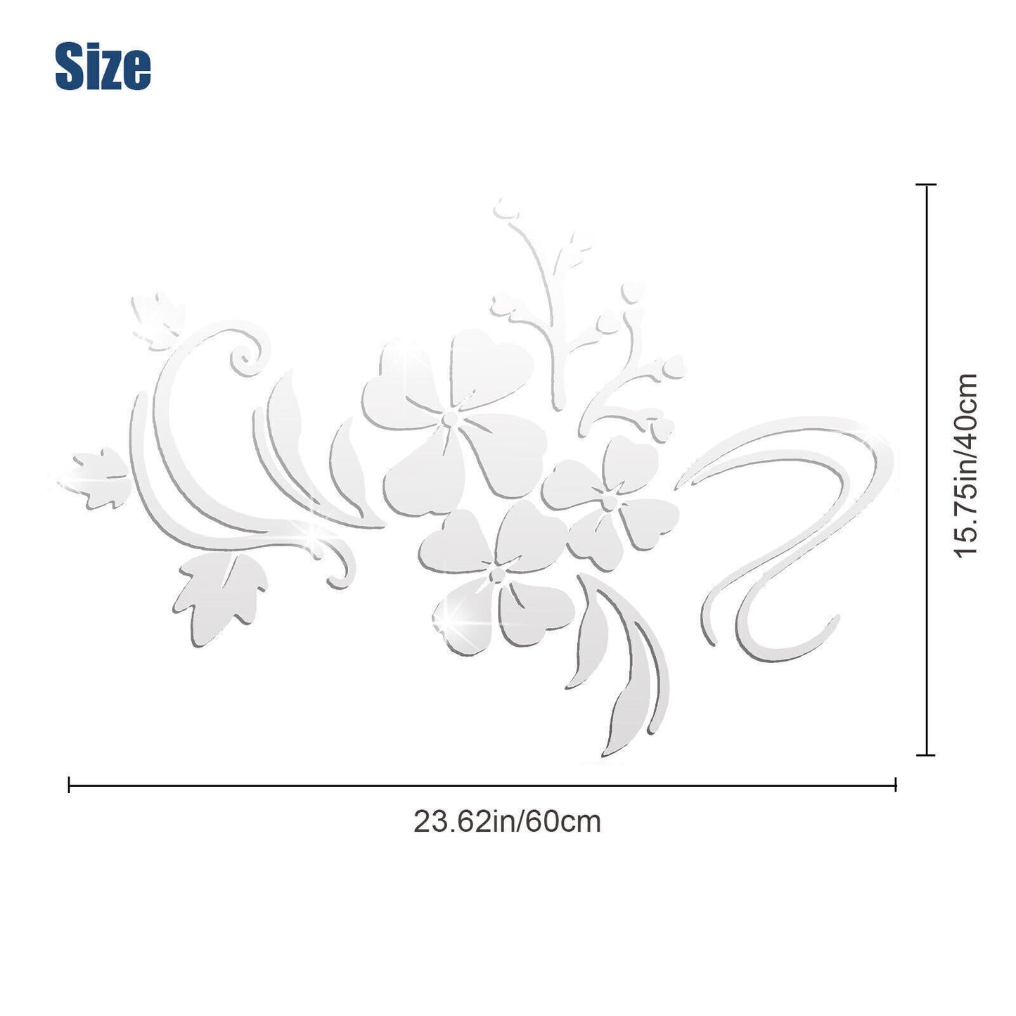 3D Mirror Tree Art Removable Wall Stickers Acrylic Mural Decal Home Room Decor