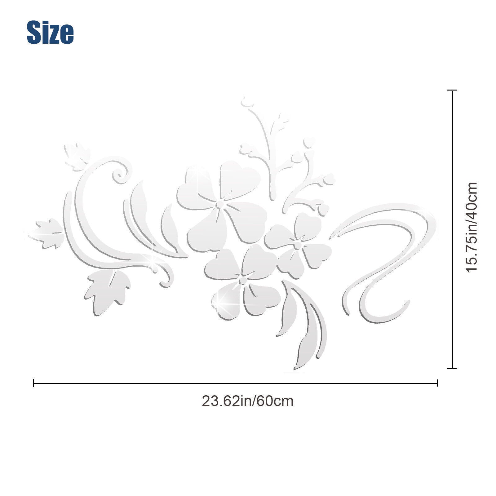 3D Mirror Tree Art Removable Wall Stickers Acrylic Mural Decal Home Room Decor