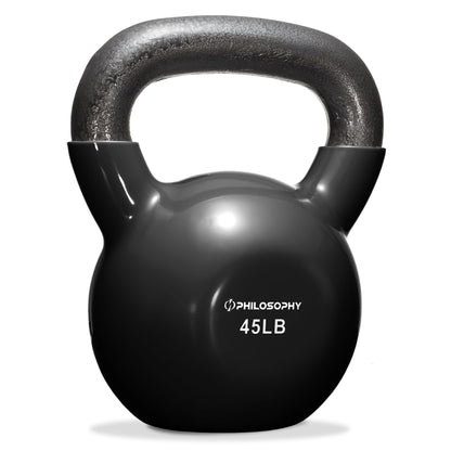 Vinyl Coated Cast Iron Kettlebell, 5 Lbs to 50 Pound Weights
