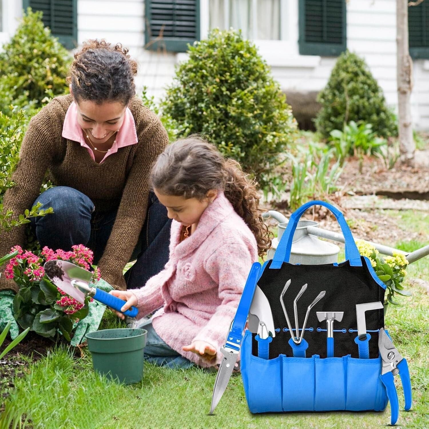 Gardening Tools Set of 10 - Complete Garden Tool Kit for Indoors & Outdoors