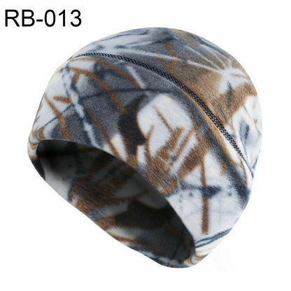 Camo Tactical Thermal Skull Cap Winter Warm Skiing Fleece Beanie Hat Men Womem