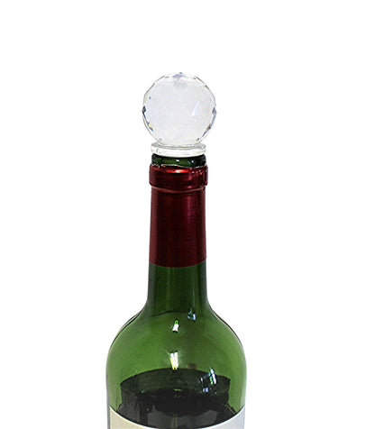 Acrylic Wine Bottle Stoppers - Crystal Clear with Airtight Silicone Seal New