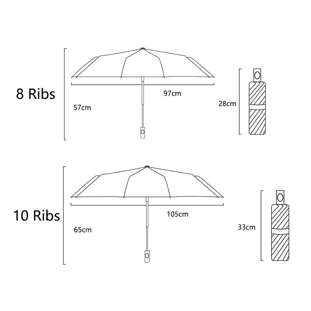 Automatic Umbrella Sun and Rain Anti-Uv Windproof 3 Folding Compact Umbrella HOT