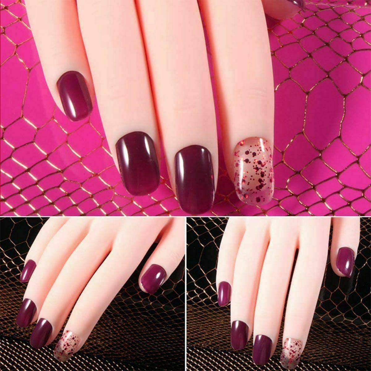 Nail Art Training Hand – Flexible & Movable Fake Hand for Manicure Practice, Perfect Nail Tech Tool for Acrylic, Gel & DIY Nail Designs!