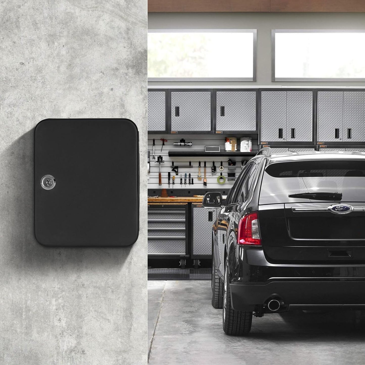 KYODOLED Key Cabinet Wall Mount, Locking Key Box Organizer, Key Lock Box With...