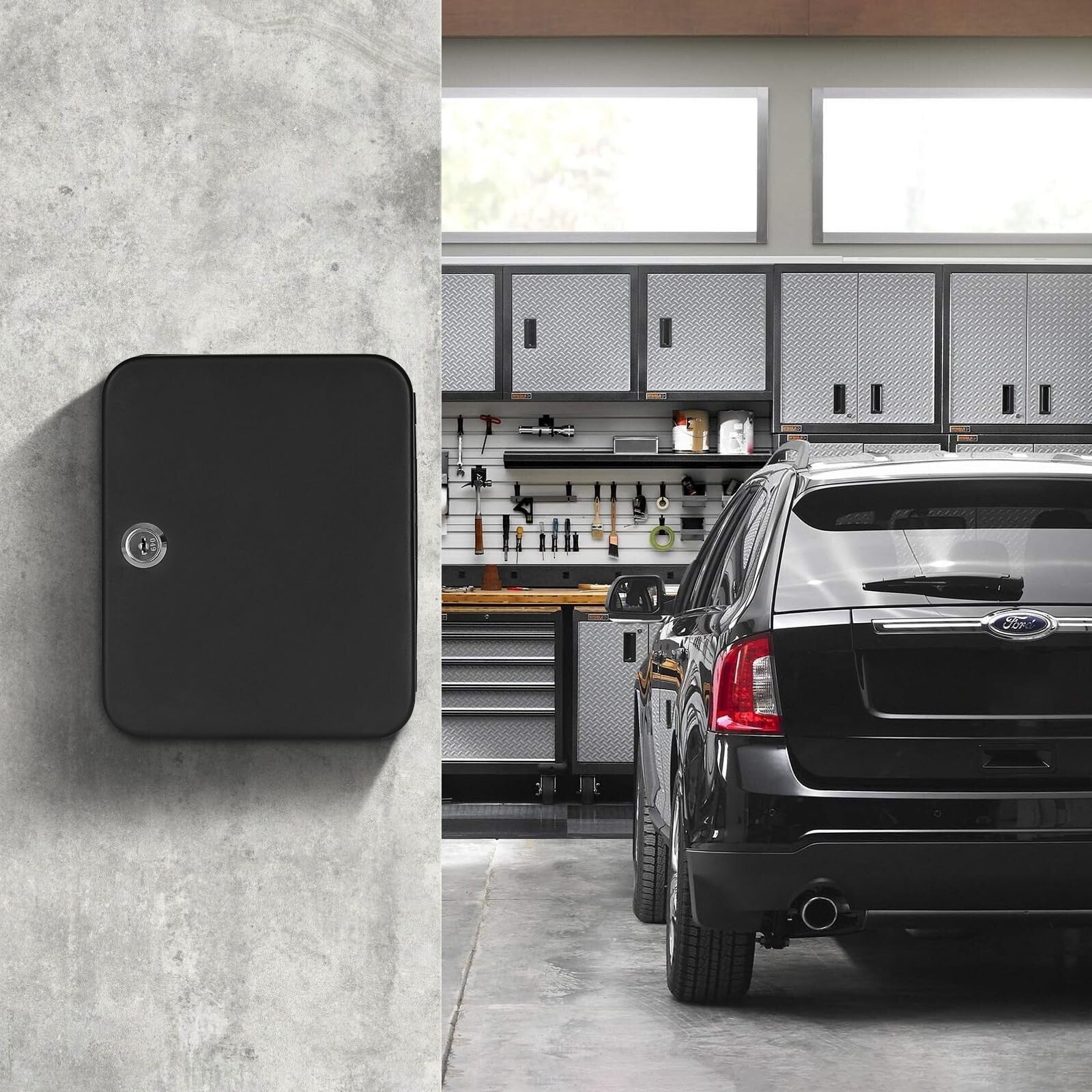 KYODOLED Key Cabinet Wall Mount, Locking Key Box Organizer, Key Lock Box With...