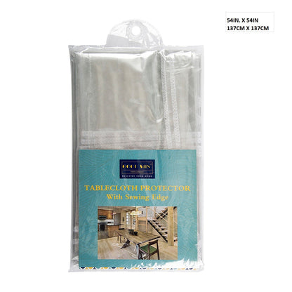 Crystal Clear Plastic Table Protector, Tablecloth Waterproof, Vinyl Table Cover