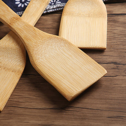Aesthetic Kitchen Bamboo Wooden Utensils – Set of 2/4/6 Eco-Friendly Spatula, Spoon & Cooking Tools for Home Chefs & Meal Prep