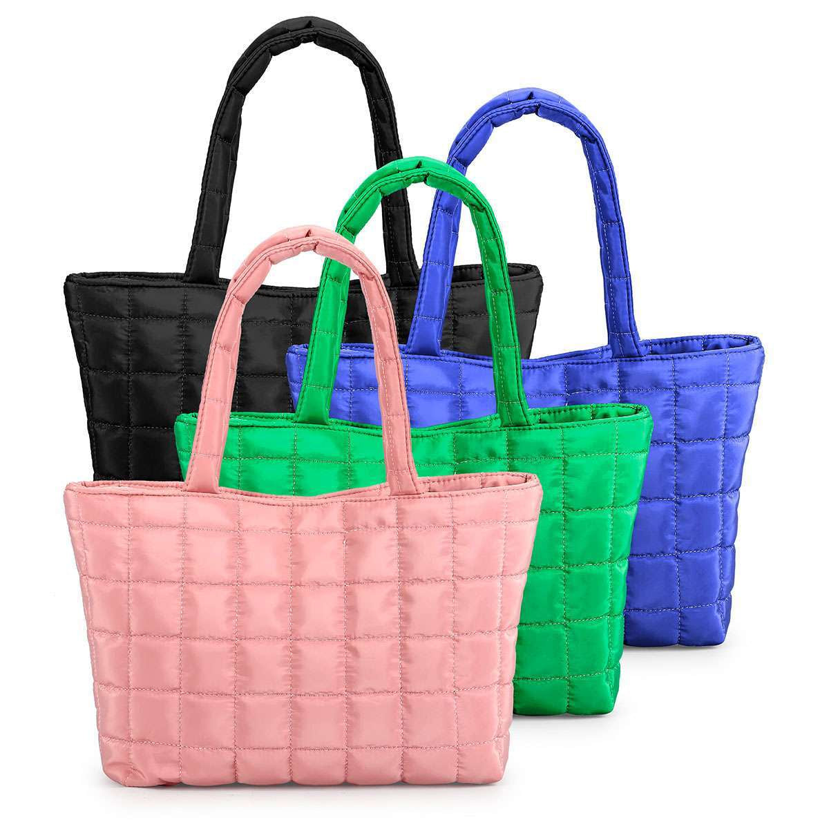 Women Puffer Tote Bag Quilted Puffy Handbag Shoulder Bag down Underarm Large Bag