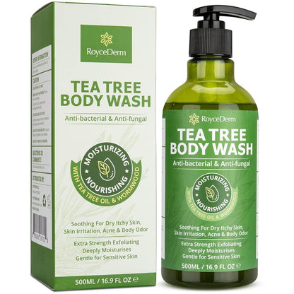 antibacterial body wash Roycederm Antifungal Body Wash & Soap Antifungal Tea Tree Body Wash Natural Antibacterial Soap for Tinea Versicolor